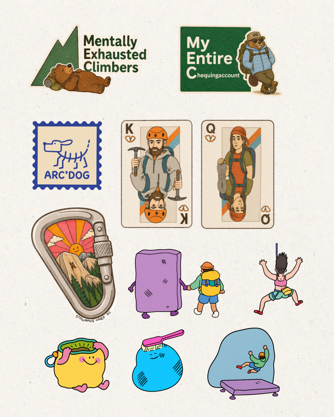 Climbing/Hiking Stickers