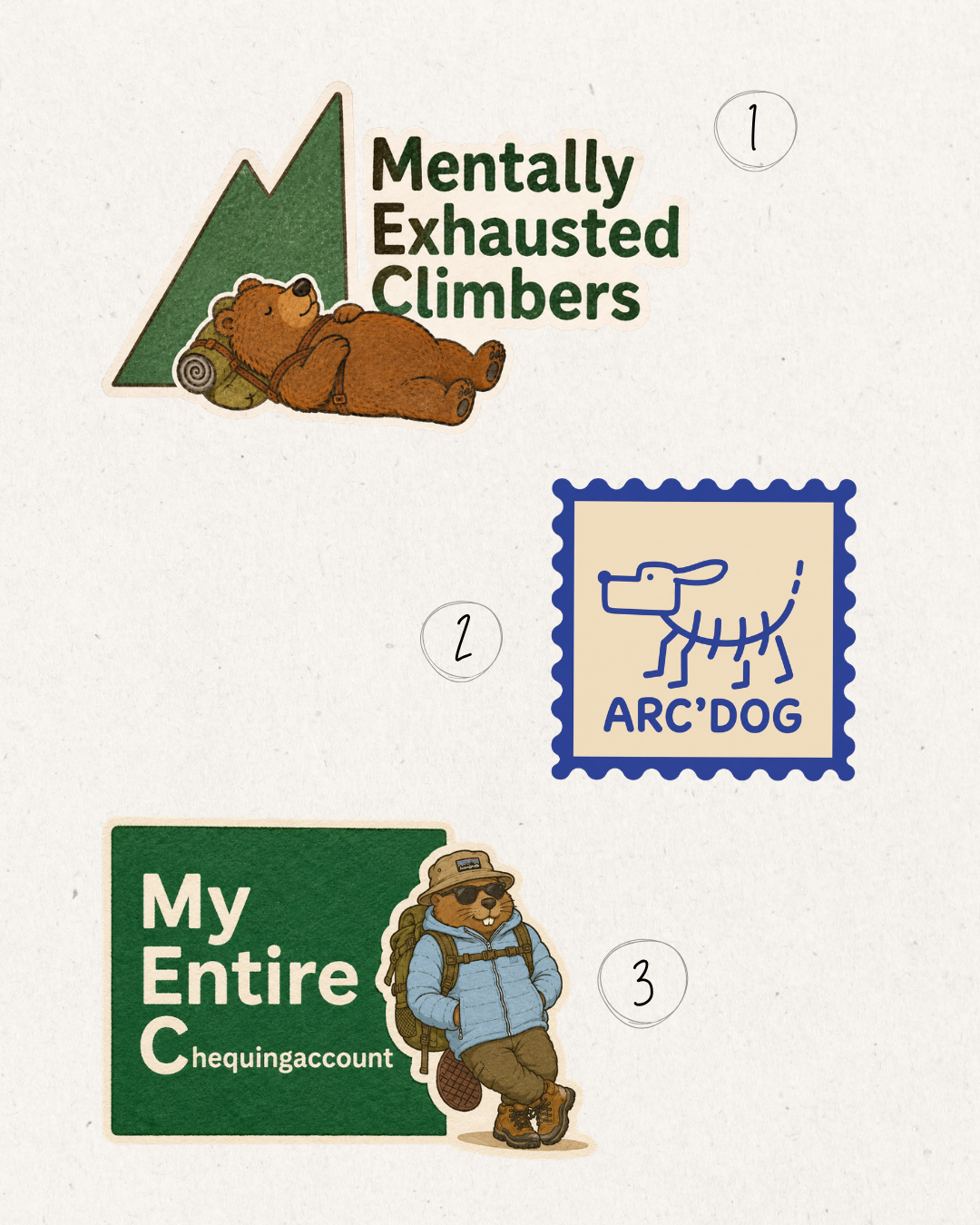 Climbing/Hiking Stickers